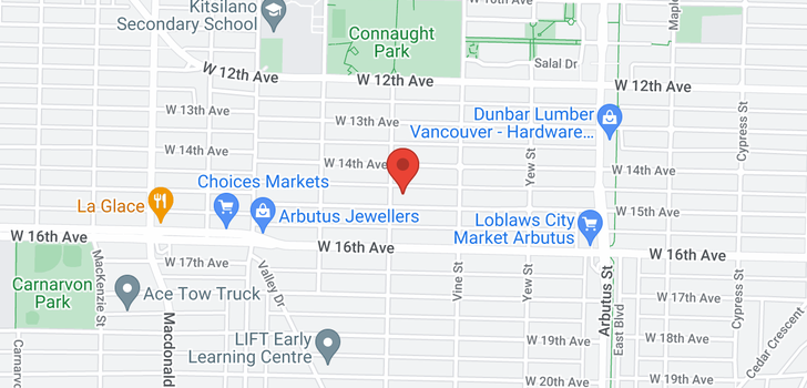 map of 2385 W 15TH AVENUE